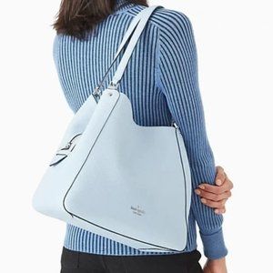 Kate Spade medium triple compartment shoulder bag in ocean fog